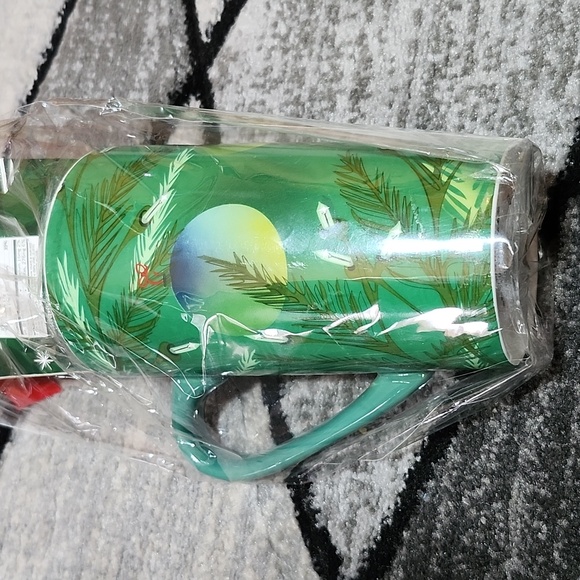 STARBUCKS 2020 RETIRED CHRISTMAS TREE LIGHTS TALL GREEN 16 OZ MUG CUP - Picture 3 of 10